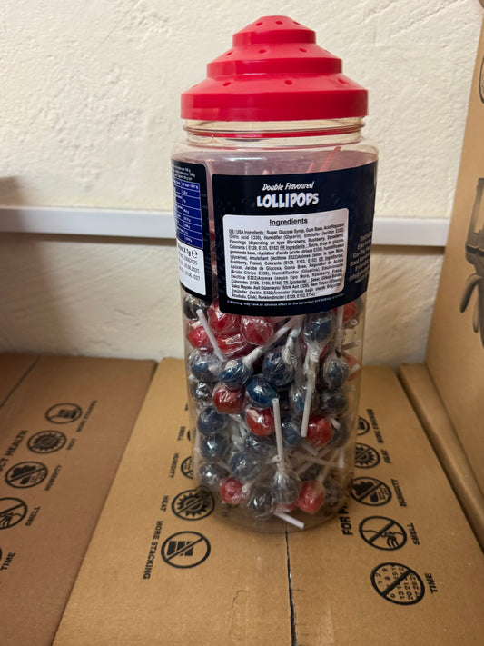 150 Tongue Painter Lollies With Jar & Retail Lid