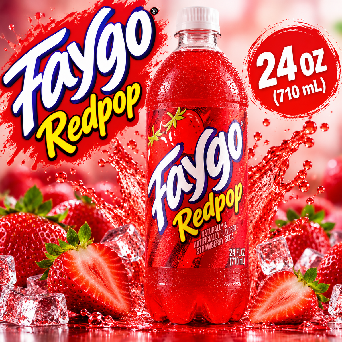 Faygo Redpop Soda – 24oz (710ml)