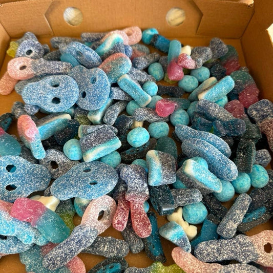 1KG Sweet Themed Mixes in Box’s - Red, Jelly Filled & Blue - Perfect for Gifts or Sharing with the Family. - MH SWEETS