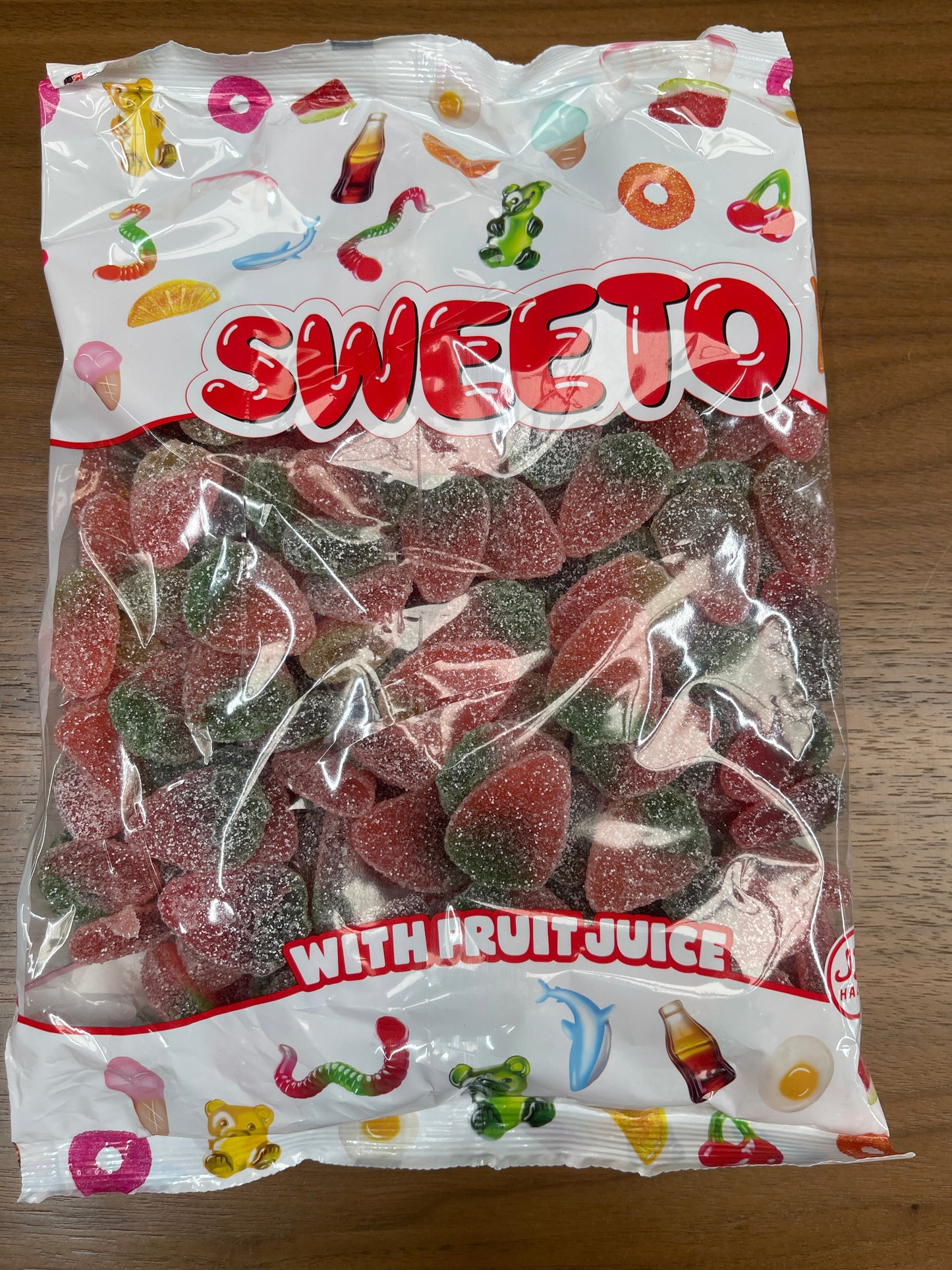 SWEETO 1KG FIZZY STRAWBERRIES