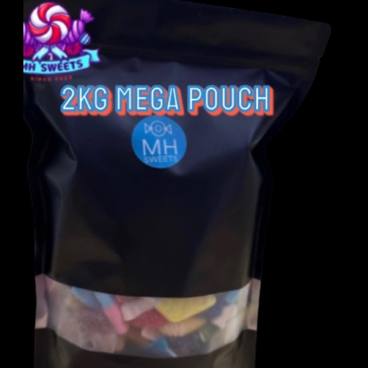 2KG MEGA POUCH - CHOCOLATE, FIZZY, NON FIZZY, BUBS & MARSHMALLOWS