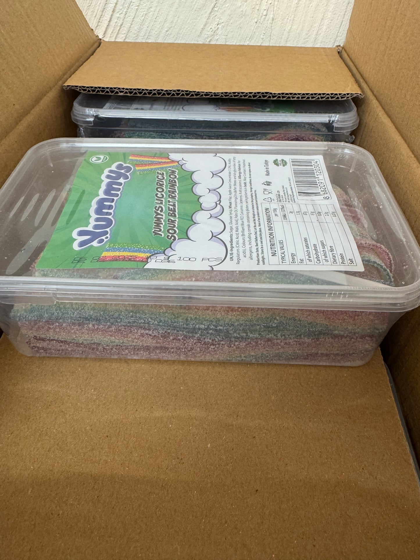 1KG Sour Rainbow Belts Tub