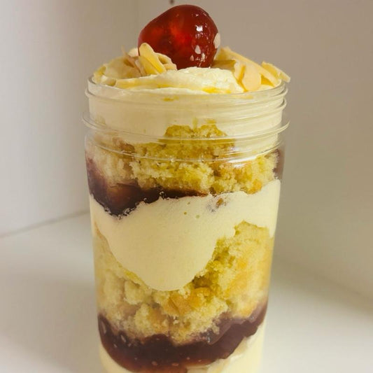Cherry Bakewel Cake Jar