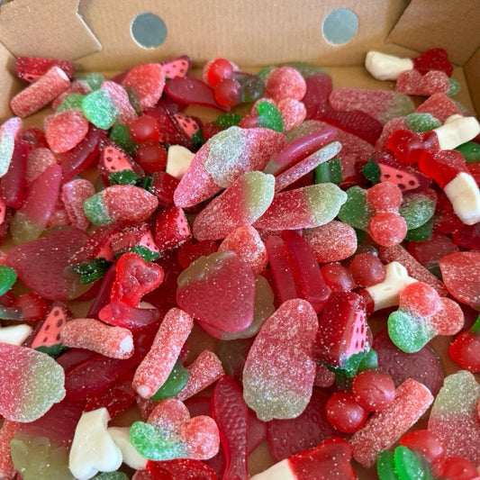 1KG Sweet Themed Mixes in Box’s - Red, Jelly Filled & Blue - Perfect for Gifts or Sharing with the Family. - MH SWEETS