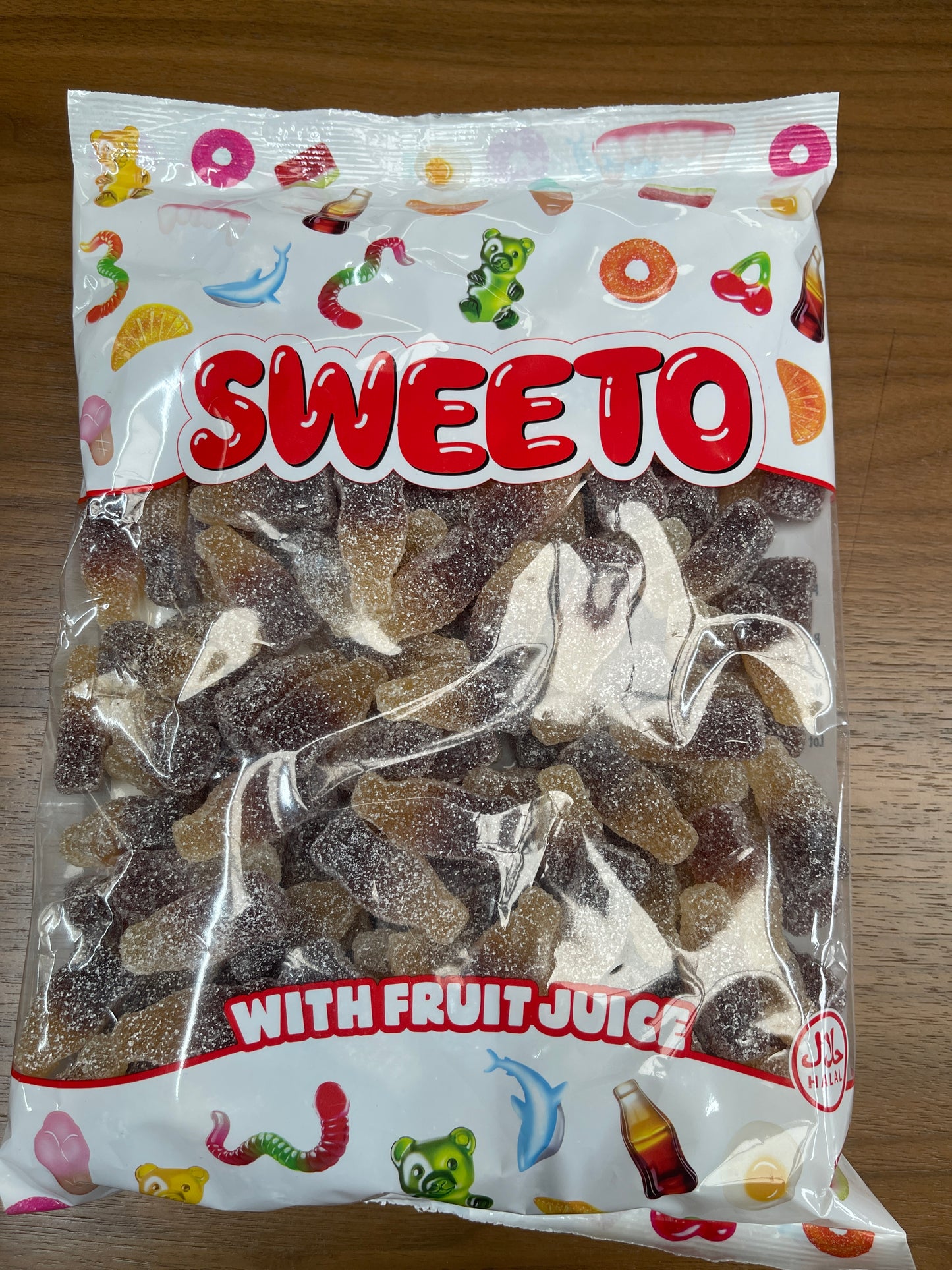 SWEETO 1KG FIZZY COLA BOTTLES