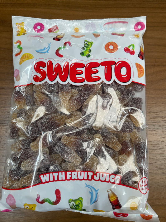 SWEETO 1KG FIZZY COLA BOTTLES