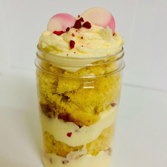 White Chocolate & Raspberry Cake Jar