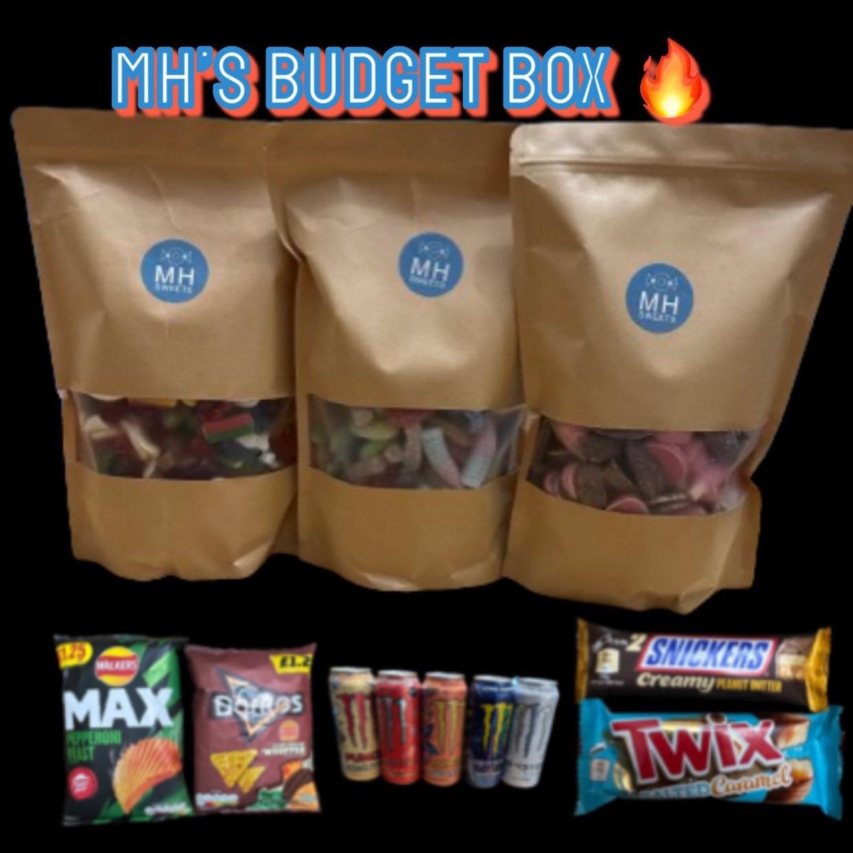 MH’s Sweets Budget Box with Crisps, Drink & Snack